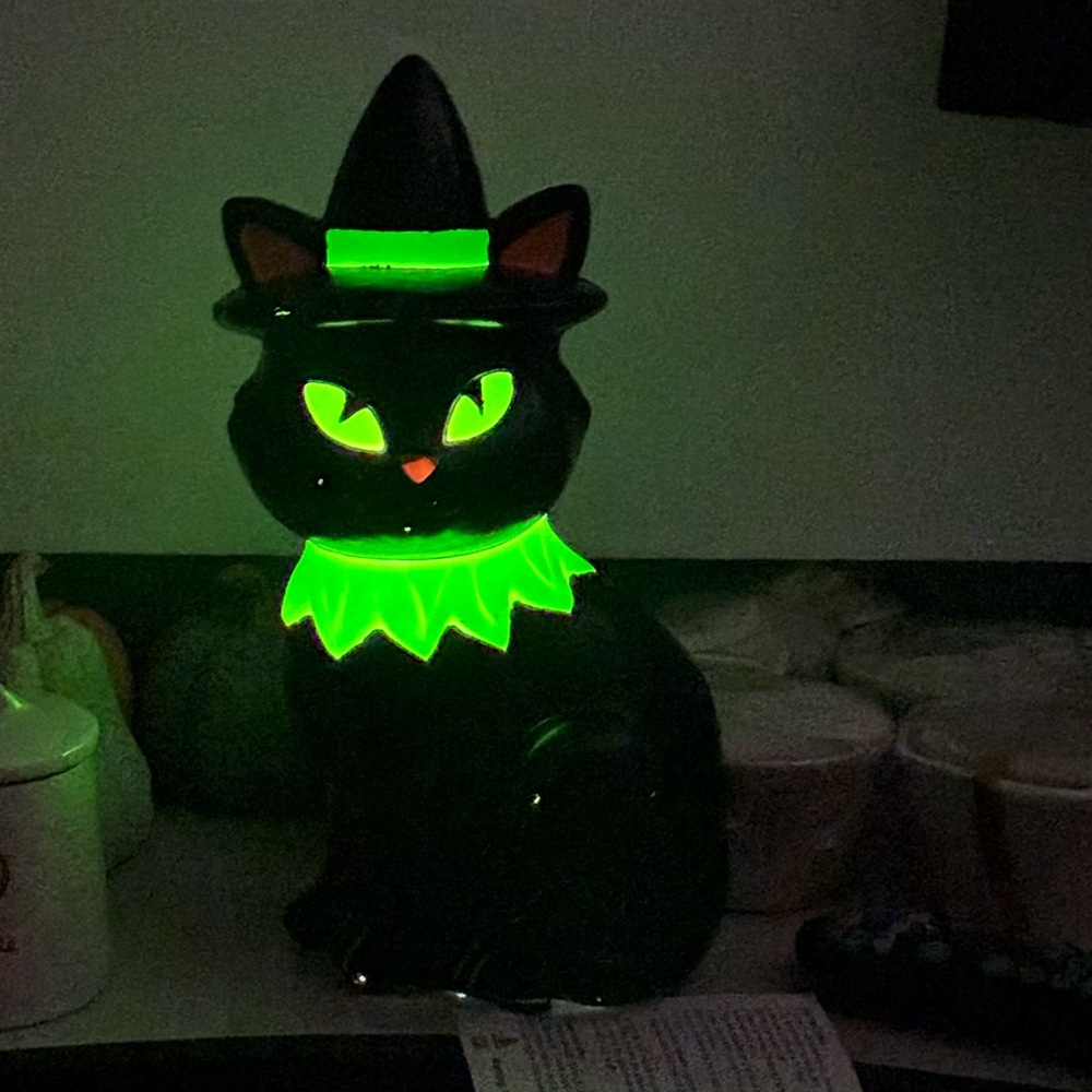Halloween Blowmold Light up Cat - Picture 7 of 13